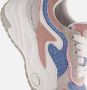 Mexx Kids XX825100-770 Meisjes Lage Sneakers Roze Blauw Leer Veters - Thumbnail 6