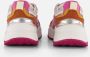 Mexx Kids XX825100-735 Meisjes Lage Sneakers Oranje Roze Wit Leer Veters - Thumbnail 6