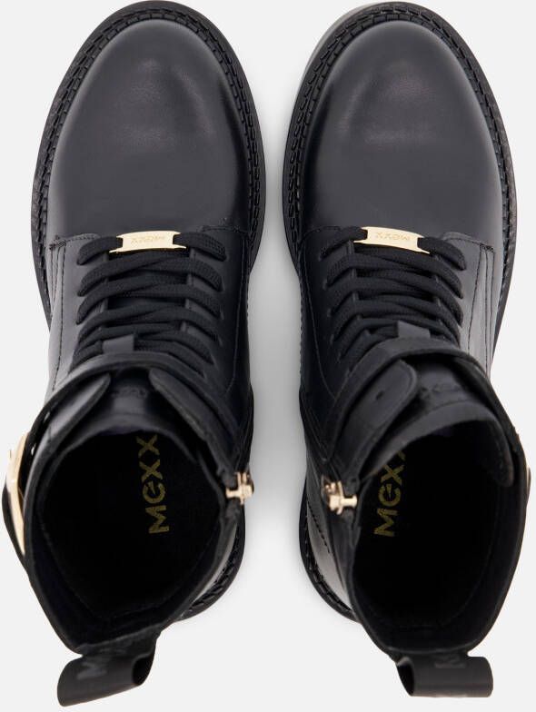 Mexx Phard Mabel Veterboots zwart Leer