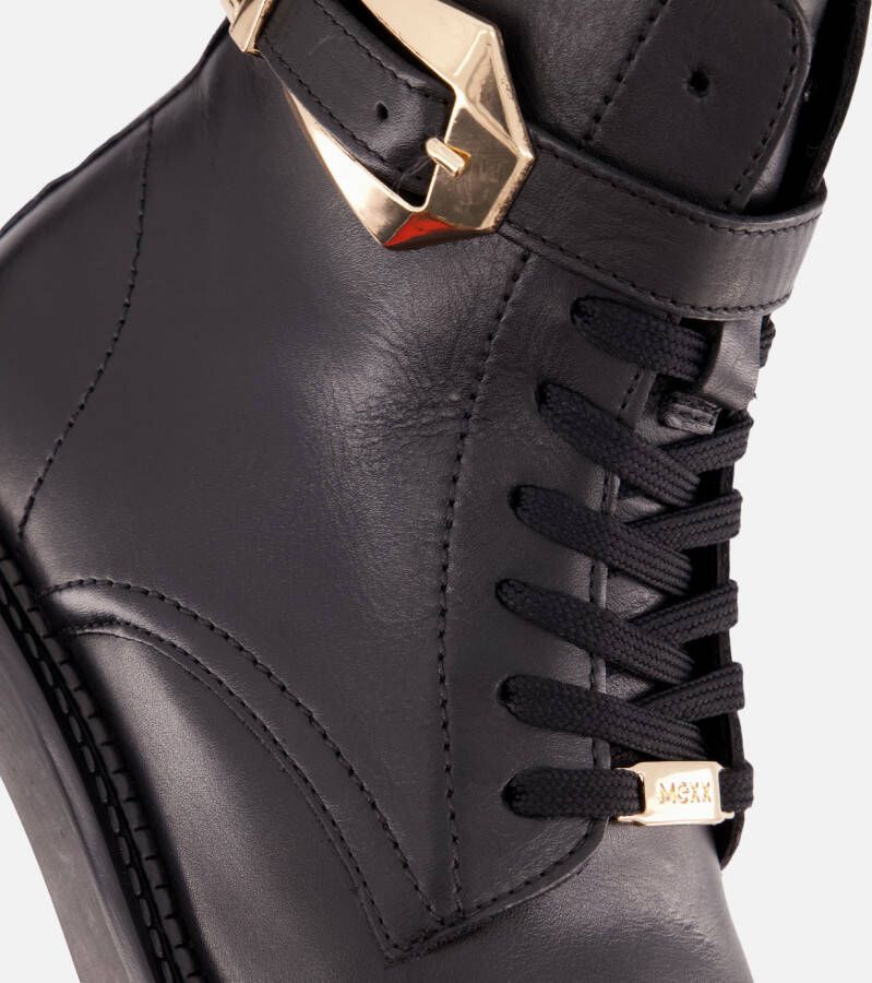 Mexx Phard Mabel Veterboots zwart Leer