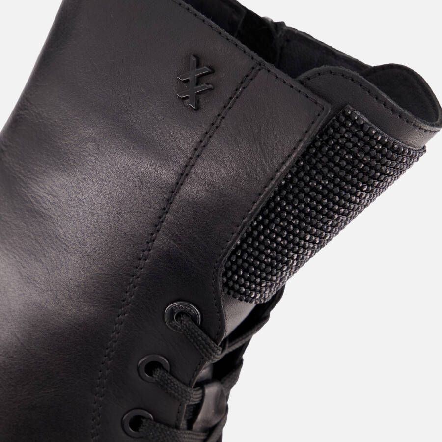 Mexx Pina Mabel Veterboots zwart Leer