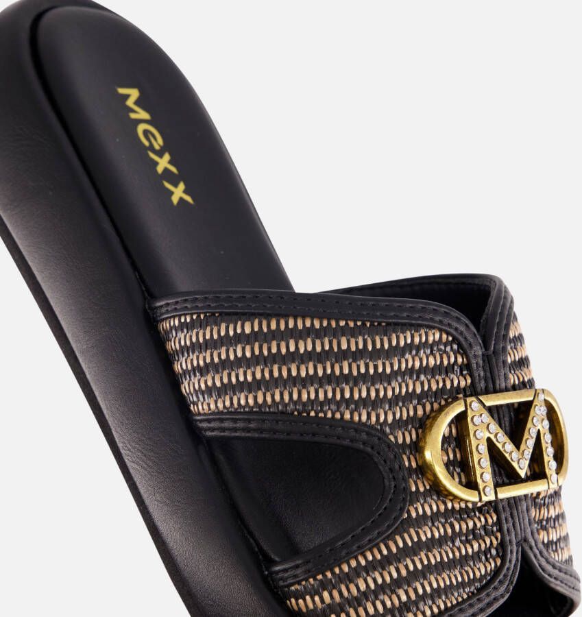 Mexx Rami Pacha Slippers zwart Synthetisch