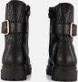 Mexx Kids XX824553-989 Meisjes Enkellaarsjes Zwart Leer Veters - Thumbnail 4