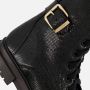 Mexx Kids XX824553-989 Meisjes Enkellaarsjes Zwart Leer Veters - Thumbnail 7