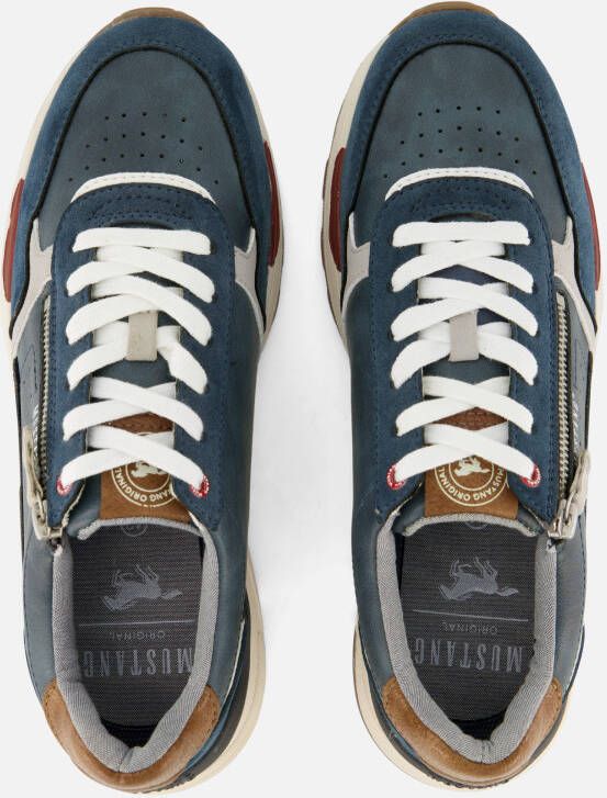 mustang Sneakers blauw Suede