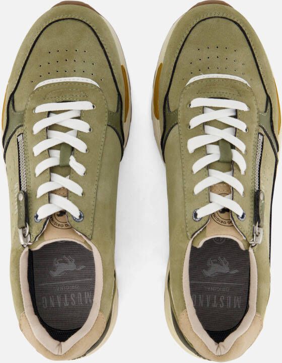 mustang Sneakers groen Synthetisch