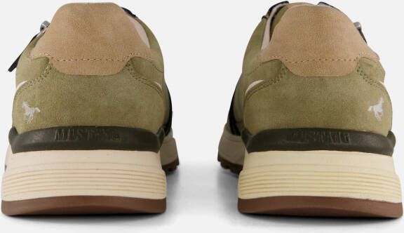 mustang Sneakers groen Suede