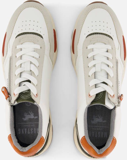 mustang Sneakers wit Leer