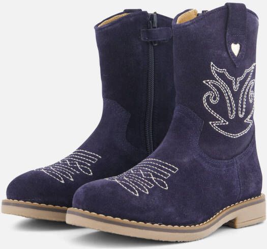 Muyters Cowboylaarzen blauw Suede