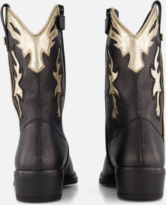 Muyters Cowboylaarzen zwart Leer