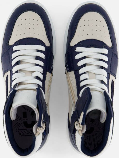 Muyters hoge Sneakers blauw Leer