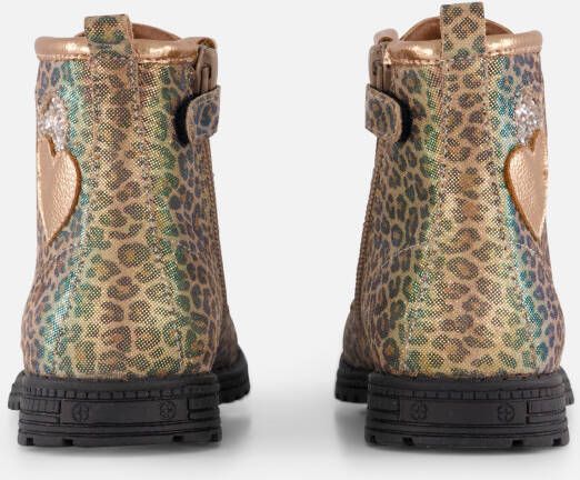 Muyters Leopard Veterboots goud Leer