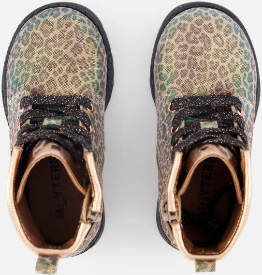 Muyters Leopard Veterboots goud Leer