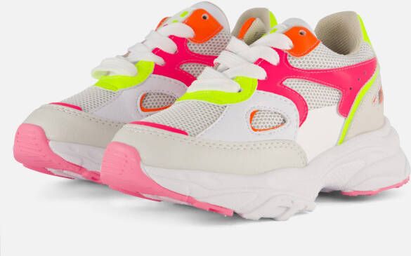 Muyters Neon Sneakers wit Synthetisch