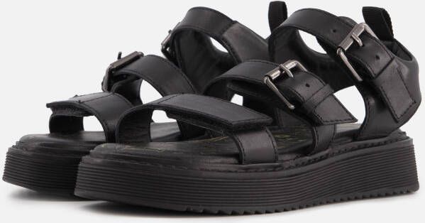 Muyters Sandalen zwart Leer Schoenen
