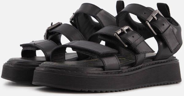 Muyters Sandalen zwart Leer