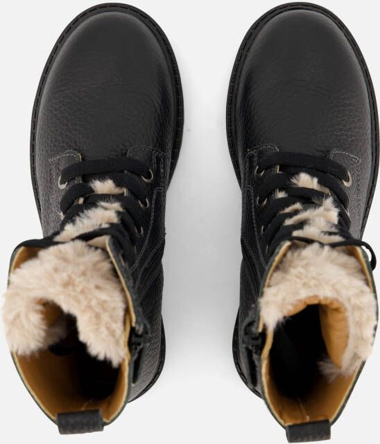 Muyters Veterboots zwart Leer