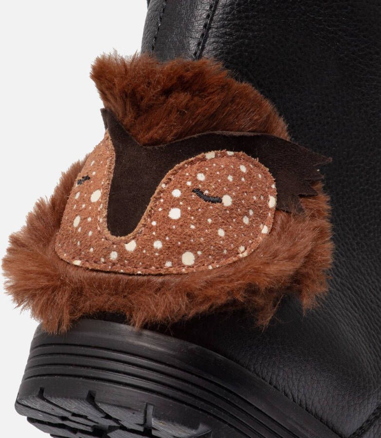 Muyters Veterboots zwart Leer