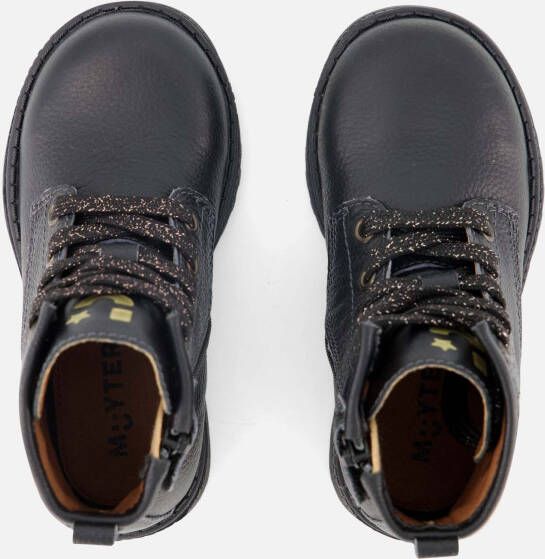 Muyters Veterboots zwart Leer