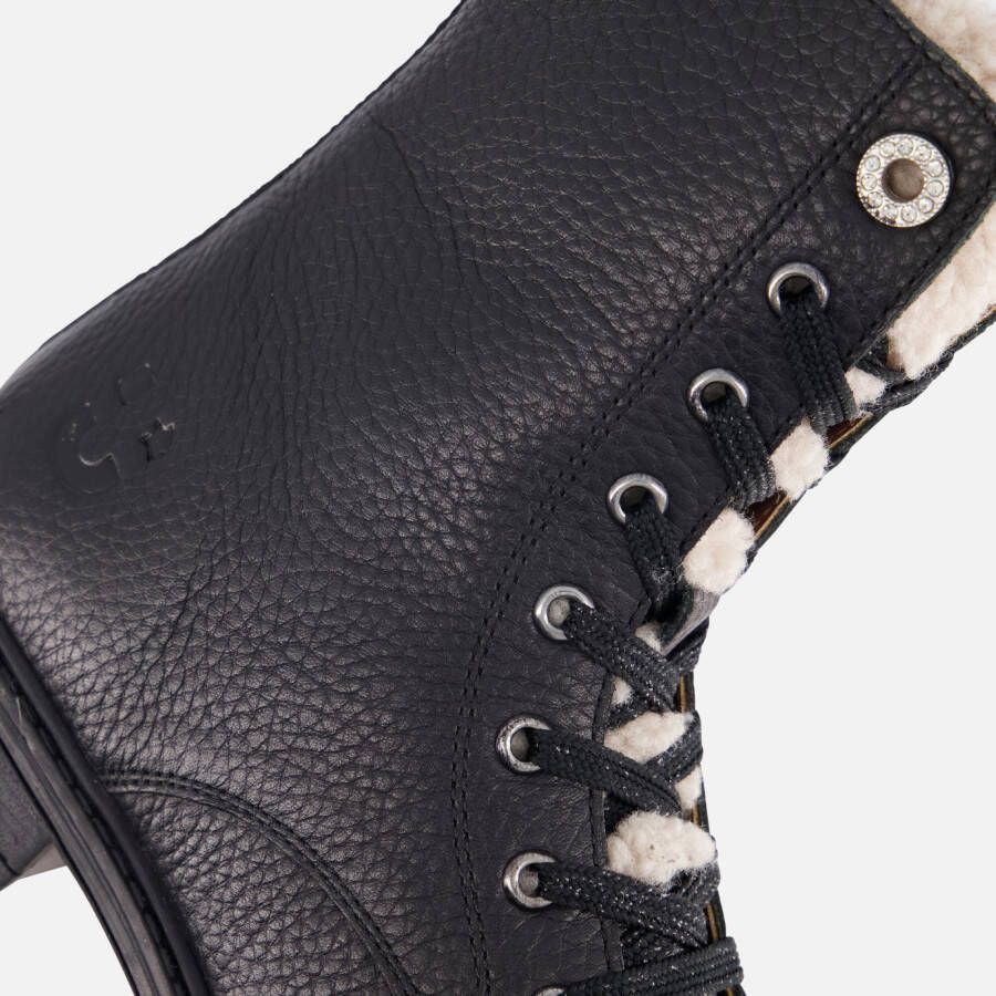 Muyters Veterboots zwart Leer