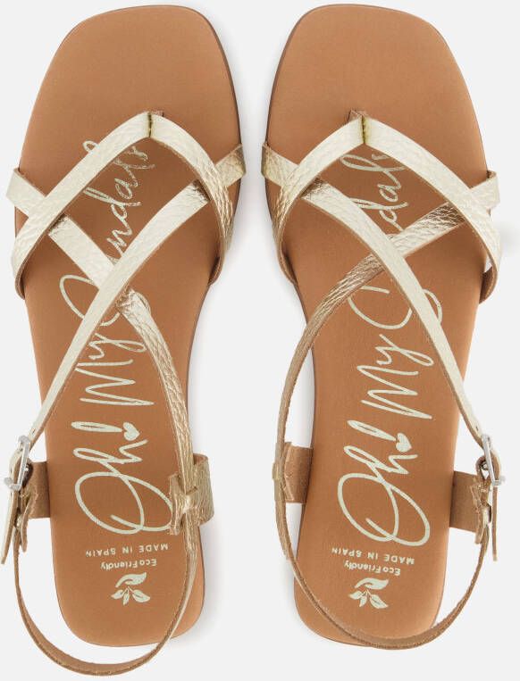 Oh My Sandals Athena Sandalen goud Leer