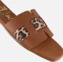 OH MY SANDALS Leopard Slippers goud Leer Dames - Thumbnail 6