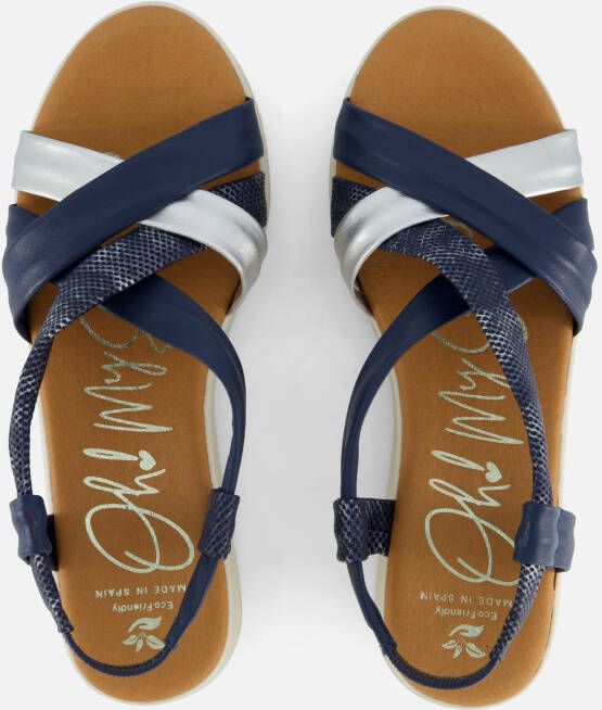 Oh My Sandals Sandalen blauw Leer