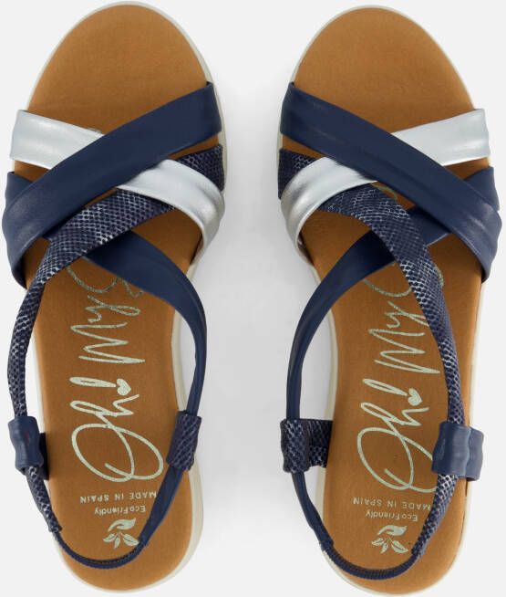 OH MY SANDALS Sandalen blauw Leer