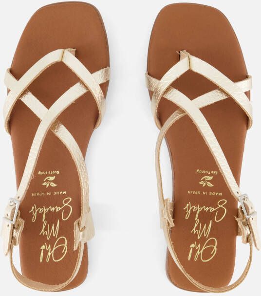 Oh My Sandals Sandalen goud Leer