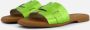 OH MY SANDALS Amira Slippers groen Leer Dames - Thumbnail 5