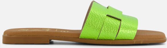 Oh My Sandals Amira Slippers groen Leer