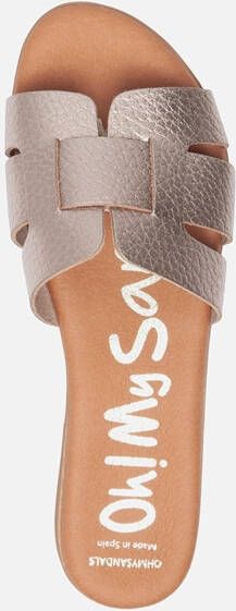 OH MY SANDALS Slippers brons - Schoenen.nl