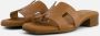 OH MY SANDALS Slippers cognac Leer Dames - Thumbnail 3