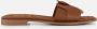 OH MY SANDALS Slippers cognac Leer Dames - Thumbnail 6