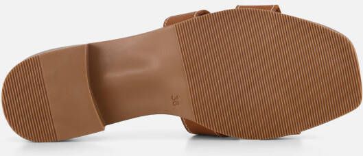 Oh My Sandals Slippers cognac Leer