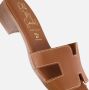 OH MY SANDALS Slippers cognac Leer Dames - Thumbnail 5