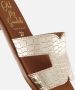 Oh My Sandals Slippers goud Leer - Thumbnail 4
