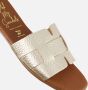 OH MY SANDALS Slippers goud Leer Dames - Thumbnail 5