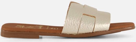 Oh My Sandals Slippers goud Leer