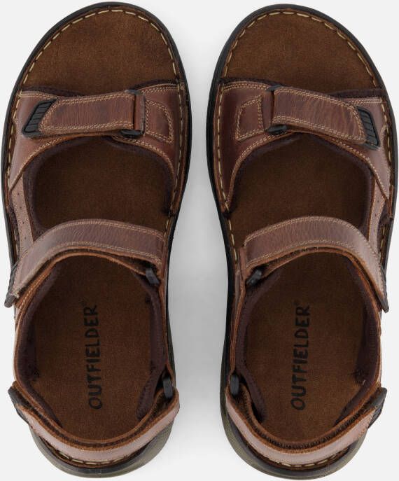 Outfielder Sandalen bruin Leer