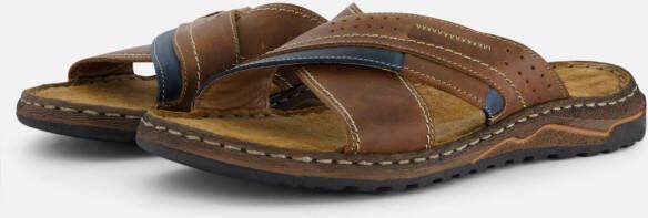 Outfielder Slippers cognac Leer