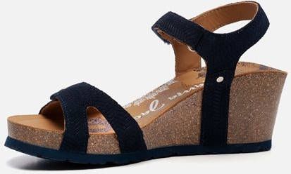 Panama Jack Julia Menorca B2 sandalen met sleehak blauw