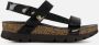 Panama Jack Casual Platte Sandalen met Plakband Black Dames - Thumbnail 8