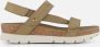 Panama Jack Platte Sandalen met Plakband Green Dames - Thumbnail 9