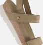 Panama Jack Platte Sandalen met Plakband Green Dames - Thumbnail 8