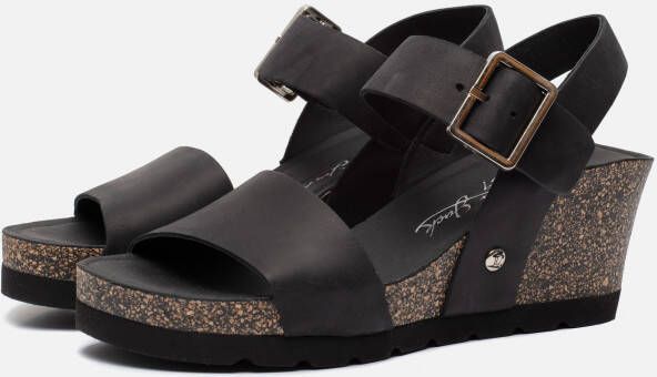 Panama Jack Vega B1 Sandalen zwart Leer