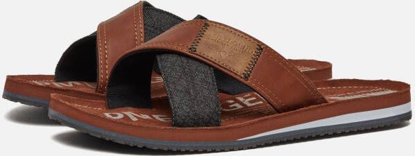 PME Legend Haig Slippers cognac Imitatieleer