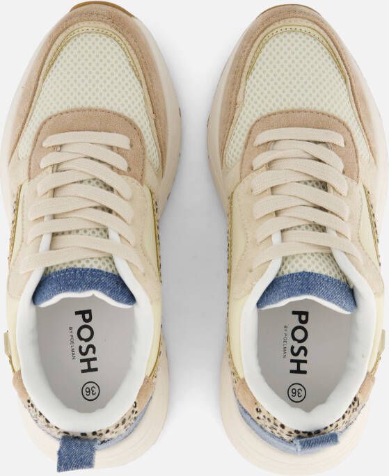 POSH by Poelman Charlie Sneakers beige Textiel