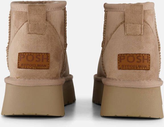 POSH by Poelman Gevoerde boots glitter beige