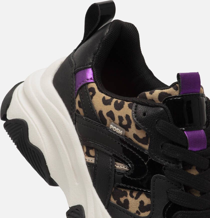 POSH by Poelman Gigi Leopard Sneakers zwart